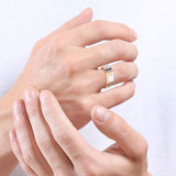 Wave Puzzle Men's Wedding Band