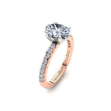 Solitaire Engagement Ring with 1.00ct Oval Cut Diamond