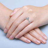 Solitaire Engagement Ring with 1.00ct Oval Cut Diamond