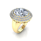 Double Halo Ring with 5.00ct Round Brilliant Cut Diamond