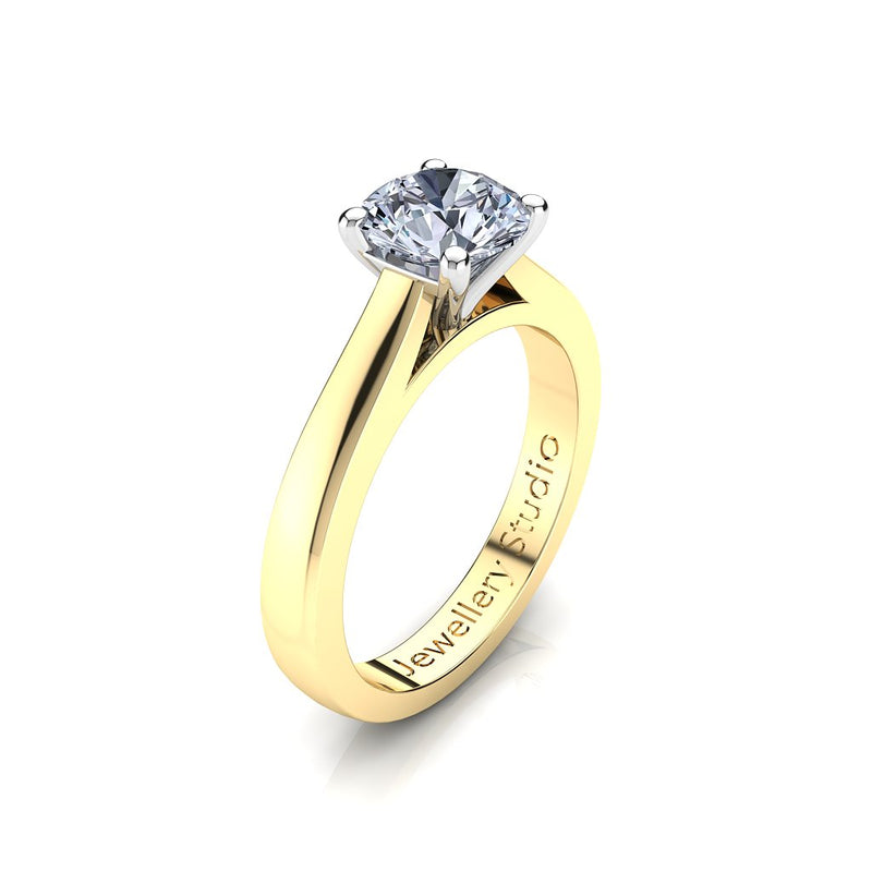 Solitaire Engagement Ring with 1.00ct Round Brilliant Cut Diamond